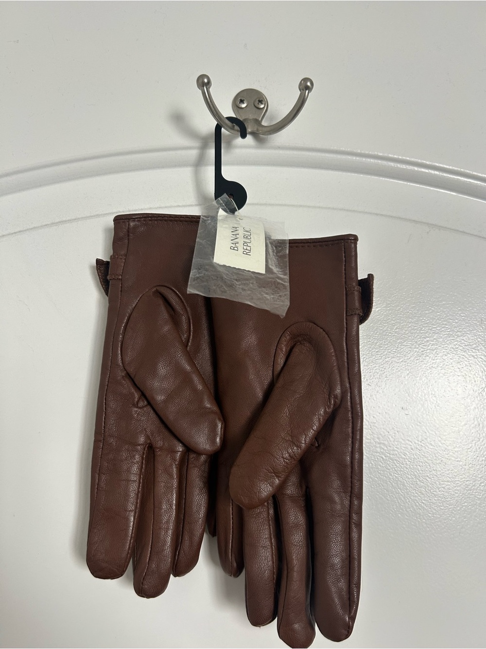 Banana Republic Women's Brown Leather Gloves NWT Size S/M Chic Preppy Fall 90s